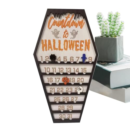 Adventskalender Halloween,Halloween-Adventskalender | Kinder Erwachsene Feiertags-Advents-Countdown-Kalender-Dekoration - Festlicher Halloween-Wohnkultur-Ferienspielzeug-Adventskalender für den Schran von Flkiglm