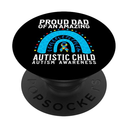 Autism Dad Autism Awareness Support Autism Gifts for Dad PopSockets Klebender PopGrip von Flo Design Autism Awareness Clothes