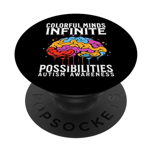 Colorful Minds Autism Awareness Kids Support Gifts Parents PopSockets Klebender PopGrip von Flo Design Autism Awareness Clothes