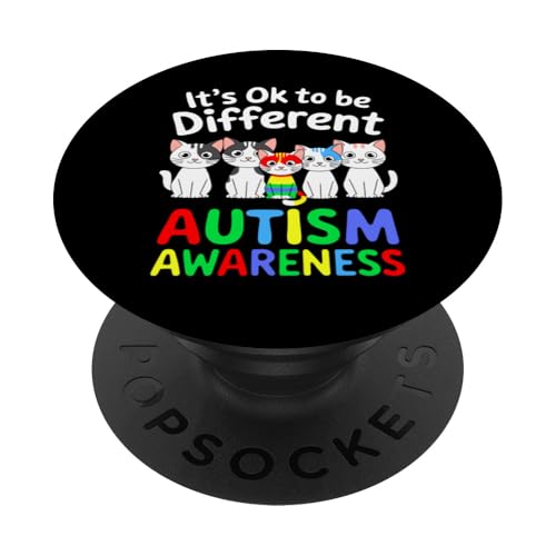 It's Ok To Be Different Autism Awareness Kids Support Gifts PopSockets Klebender PopGrip von Flo Design Autism Awareness Clothes