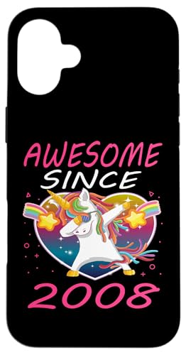 17 Years Old Unicorn Awesome Since 2008 17th Birthday Gifts Hülle für iPhone 16 Plus von Flo Design Birthday Apparel