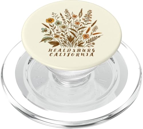 Healdsburg CA - Healdsburg California Floral PopSockets PopGrip für MagSafe von Floral California