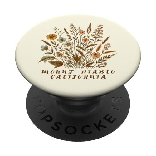 Mount Diablo CA - Gemütliches Blumenmuster in Mount Diablo, Kalifornien PopSockets Klebender PopGrip von Floral California