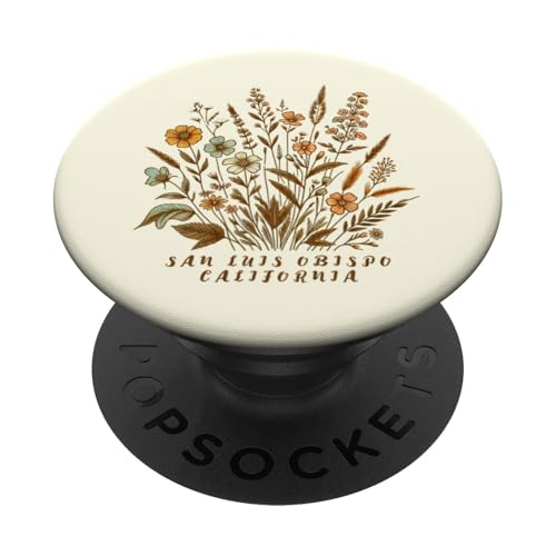 San Luis Obispo CA - Cozy San Luis Obispo California Floral PopSockets Klebender PopGrip von Floral California