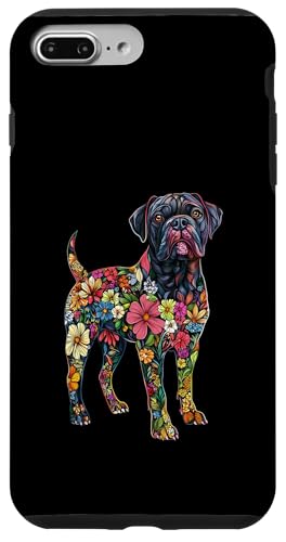 Hülle für iPhone 7 Plus/8 Plus Bullmastiff Blume von Floral Dog Design