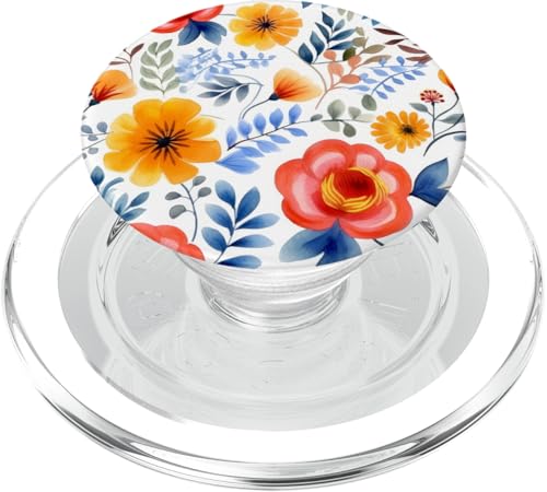 Blumenstrauß Blumenmuster mit Wildblumen Süße Blume PopSockets PopGrip für MagSafe von Floral Pattern with Wildflower & Plant Design