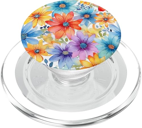 Blumenstrauß Blumenmuster mit Wildblumen Süße Blume PopSockets PopGrip für MagSafe von Floral Pattern with Wildflower & Plant Design