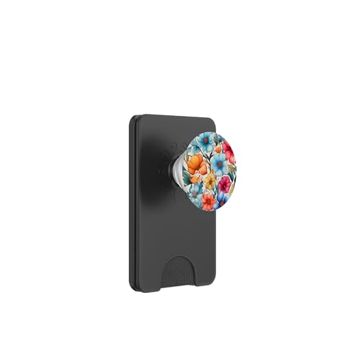 Blumenstrauß Blumenmuster mit Wildblumen Süße Blume PopSockets PopWallet für MagSafe von Floral Pattern with Wildflower & Plant Design