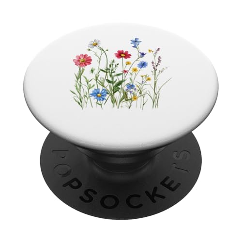 Von der Natur inspirierte, lebendige Blume, von der Natur inspiriert, für Damen und Kinder PopSockets Klebender PopGrip von Floral Wildflower Nature inspired .Co