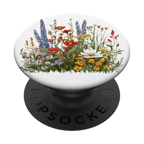 Von der Natur inspirierte, lebendige Blume, von der Natur inspiriert, für Damen und Kinder PopSockets Klebender PopGrip von Floral Wildflower Nature inspired .Co