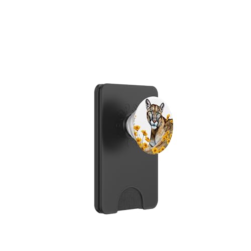 Der Florida Panther mit ausgeschnittenem Coreopsis-Rand PopSockets PopWallet für MagSafe von Florida Territory Symbols Gifts & Tees taiche