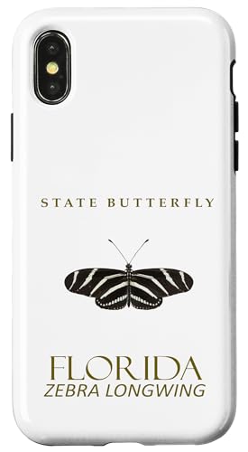 Hülle für iPhone X/XS Florida Schmetterling Zebra Longwing Design von Florida Territory Symbols Gifts & Tees taiche