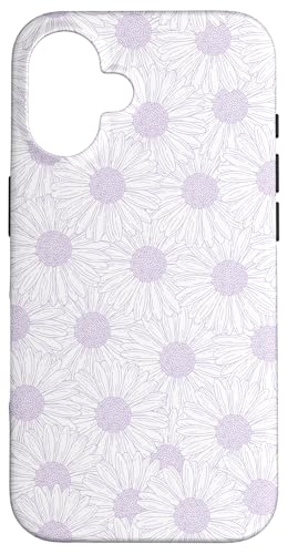 Hülle für iPhone 16 Lilac Flower Daisy Chrysantheme Gerbera Pastell Purple von Flower Aesthetic