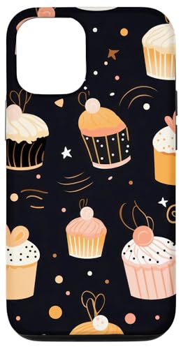 Hülle für iPhone 12/12 Pro Niedliche Kuchen abstrakte Kronleuchter Cupcake Dessert von Flower Pattern Floral Pattern Lovers
