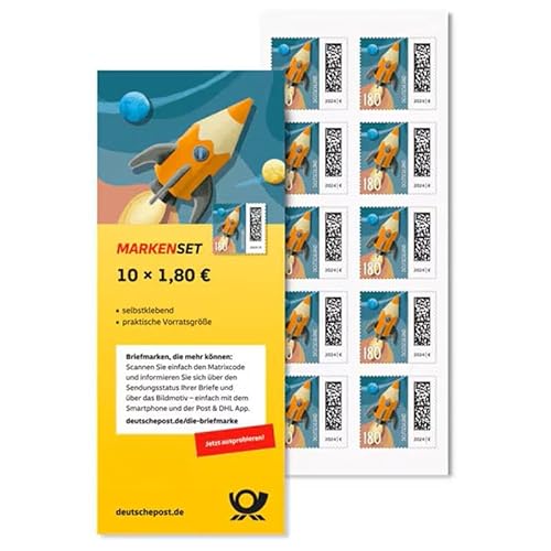 DEUTSCHE P0ST 10x 1,80€ Briefmarken selbstklebend, für Großbriefe bis 500g national & Kompaktbriefe bis 50g international, inkl. 10 Briefumschläge C4 DEUTSCHE P0ST 10x 1,80€ Briefmarken selbstklebend, für Großbriefe bis 500g national & Kompaktbriefe bis 50g international, inkl. 10 Briefumschläge C4 von Flowerbox
