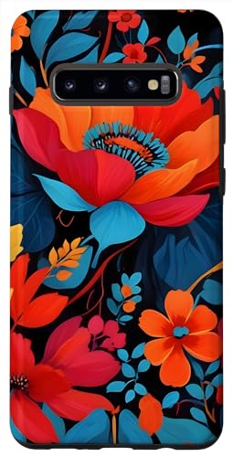 Hülle für Galaxy S10+ Mexikanische Volkskunst Blumenstickmuster Heritage Otomi von Flowers Mexican Folk Art Floral Embroidery Pattern