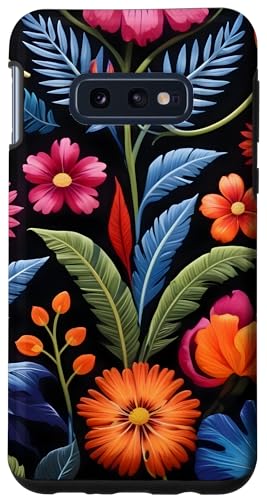 Hülle für Galaxy S10e Mexikanische Volkskunst Blumenstickmuster Heritage Otomi von Flowers Mexican Folk Art Floral Embroidery Pattern