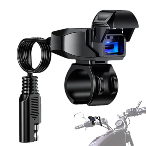 Motorrad Ladegerät für Telefon | Ladeanschluss Motorrad Ladegerät - Motorrad Steckdose Wasserdicht, Lenkerhalterung Schnellladung USB-Anschluss für mobile Geräte von Fmzrbnih