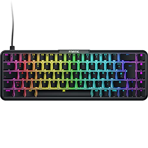 Fnatic Gear | STREAK65 | mechanische Gaming-Tastatur mit LED RGB-Hintergrundbeleuchtung Speed Silver-Schalter - kleine, kompakte und tragbare Tastaturbelegung (65%) (DE-Layout; QWERTZ) von Fnatic