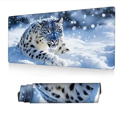 Gaming Mauspad XXL 900x300x3mm, Mauspad Winter Mousepad, rutschfeste Schreibtischunterlage Tier Mauspad Gaming, Wasserdicht Oberfläche, Verbessert Präzision und Geschwindigkeit, Gaming Zubehör S1-386 von Fneuexng