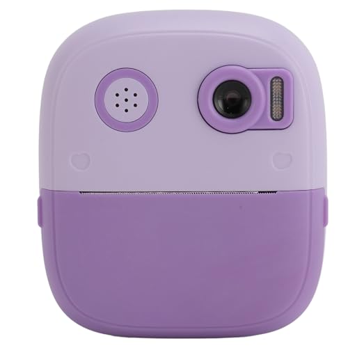 Sofortbildkamera, 8-facher Digitalzoom, Doppelobjektiv Vorne und Hinten, 2,4 Zoll IPS, HD-Siebdruck, Spielzeug-Autofokus, mit Puzzlespielen (Purple) von Focket