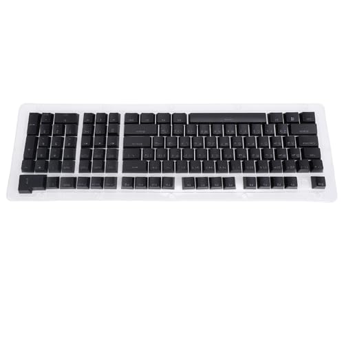 112 Arabische Tastatur-Tastenkappen-Set, Double Shot ABS für 61–108 Tasten, Hintergrundbeleuchtete Mechanische Tastatur, Ideal für Arabische Sprecher, Sichtbarkeit Beim Tippen von Fockety