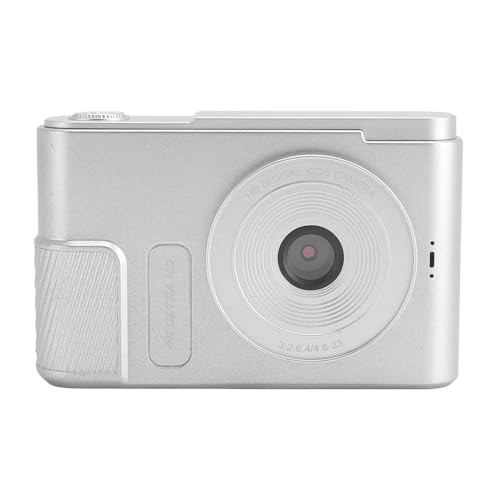 Digitalkamera, 48MP 4K 16facher Digitalzoom 2,4-Zoll-Bildschirm Vlogging-Kamera Automatische Lichtempfindlichkeit Elektronischer Verwacklungsschutz Point-and-Shoot-Kameras (Silver) von Fockety