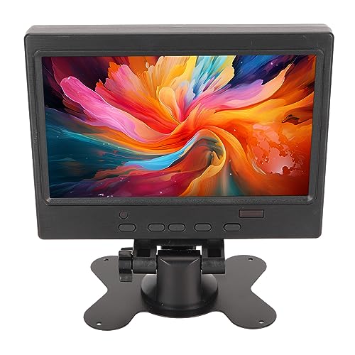 Fockety 7-Zoll-, 1024 X 600 Tragbarer Kleiner, Integrierte Lautsprecher, Tragbarer Monitorbildschirm, HDMI-VGA-AV-Eingang für PC, für OS X von Fockety