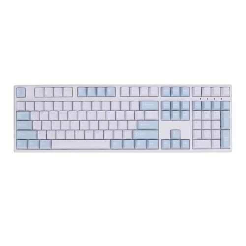 Fockety Mechanische Tastatur mit Rotem Schalter, Ergonomische RGB-Hintergrundbeleuchtung, 108-Tasten-Gaming-Tastatur mit 3000-mAh-Akku, DREI-Wege-Kabelmanagement-Design, von Fockety