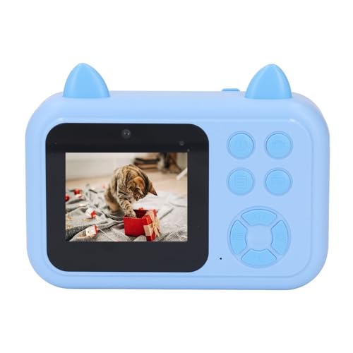 Kinderkamera, 2,4-Zoll-Bildschirm 1080P HD Automatische Fokussierung Farbabstufung und Dimmen Kinder-Digitalkamera USB-Aufladung Sofortbildkamera für Kinder (Blue) von Fockety