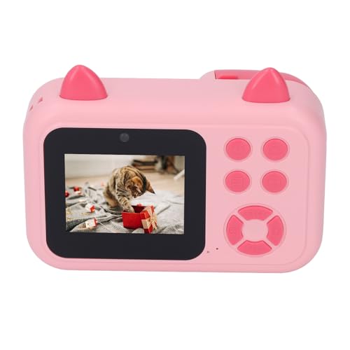 Kinderkamera, 2,4-Zoll-Bildschirm 1080P HD Automatische Fokussierung Farbabstufung und Dimmen Kinder-Digitalkamera USB-Aufladung Sofortbildkamera für Kinder (Rosa) von Fockety