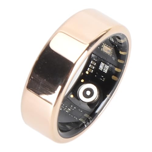 Smart Ring Health Tracker, USB Magnetlade Fitness Ring Schrittzähler, Schlafüberwachung, Fernfotografie IP68 Wasserdichter Bluetooth Ring aus Zinklegierung für Männer und Frauen von Fockety