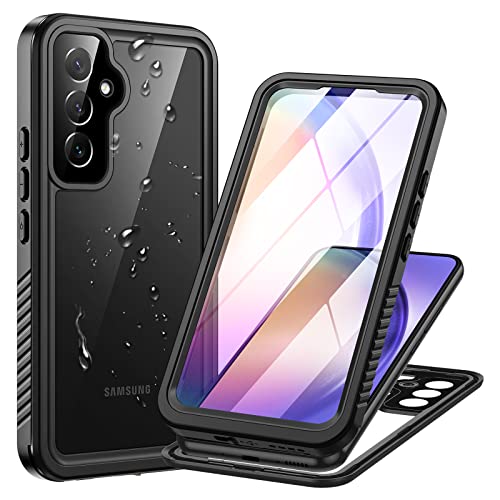 Focusor Hülle für Samsung Galaxy A54 5G Hülle,HandyHülle für Samsung A54 IP68 Wasserdicht 360 Schutzhülle,Stoßfest Staubdicht Outdoor Panzerhülle mit Eingebautem Displayschutz für Galaxy A54,Schwarz von Focusor