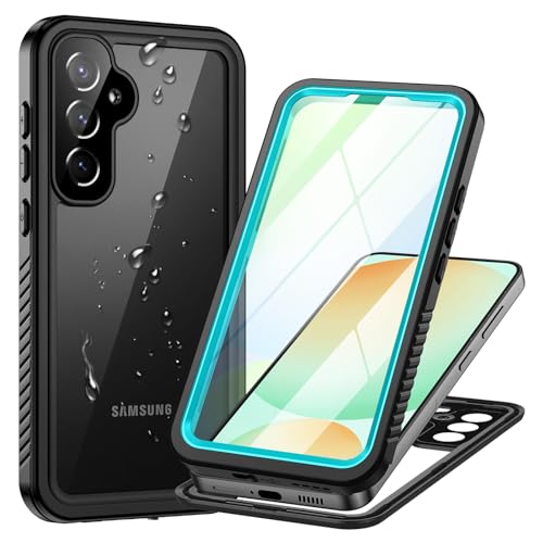 Focusor für Samsung Galaxy S24 FE Hülle IP68 Wasserdicht,HandyHülle für Samsung S24 FE 5G 360 Schutzhülle,Stoßfest Staubdicht Outdoor Panzerhülle mit Eingebautem Displayschutz für S24 FE,Blau von Focusor