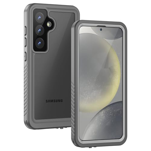 Focusor für Samsung Galaxy S24 Plus Hülle Wasserdicht Kompatibel mit Magsafe, HandyHülle für Samsung S24 Plus IP68 wasserdichte 360 Schutzhülle,Stoßfest Outdoor Hülle mit Displayschutz,Titanium Grau von Focusor