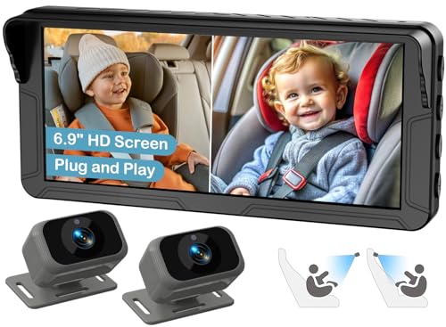 Dual Baby Autokamera für 2 Kinder - 6,9 Zoll Split-Screen HD Display, Infrarot Nachtsicht, Einfache Installation, Rücksitzkamera für Säuglings- & Kleinkindsicherheit, Kompatibel mit allen Automodelle Dual Baby Autokamera für 2 Kinder - 6,9 Zoll Split-Screen HD Display, Infrarot Nachtsicht, Einfache Installation, Rücksitzkamera für Säuglings- & Kleinkindsicherheit, Kompatibel mit allen Automodelle von Fodkh