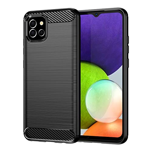 Folmecket Hülle für Samsung Galaxy A03 stoßfest TPU, kristallklar, Harte Stoßstange, schlanke Schutzhülle für Samsung A03 (6.5 Zoll) (A03 Schwarz) von Folmecket