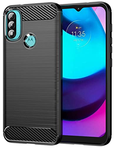 Folmecket Motorola Moto E40/E30/E20 Hülle, Karbonfaser, Kratzfest, stoßdämpfend, weiche TPU-Gummi-Schutzhülle für Moto E40/E30/E20 6,5 Zoll, Schwarz Folmecket Motorola Moto E40/E30/E20 Hülle, Karbonfaser, Kratzfest, stoßdämpfend, weiche TPU-Gummi-Schutzhülle für Moto E40/E30/E20 6,5 Zoll, Schwarz von Folmecket