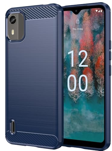 Folmecket Nokia C12 Pro/C12 Plus/C12 Hülle, Karbonfaser, Kratzfest, stoßdämpfend, weiche TPU-Gummi-Schutzhülle für Nokia C12 Pro/C12 Plus/C12 6,3 Zoll Blau Folmecket Nokia C12 Pro/C12 Plus/C12 Hülle, Karbonfaser, Kratzfest, stoßdämpfend, weiche TPU-Gummi-Schutzhülle für Nokia C12 Pro/C12 Plus/C12 6,3 Zoll Blau von Folmecket