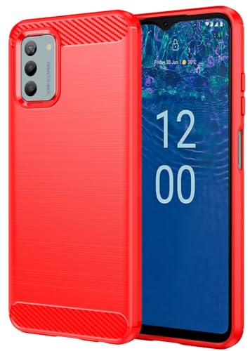 Folmecket Nokia G42 5G/G22 5G/G310 Hülle, Karbonfaser, Kratzfest, stoßdämpfend, weiche TPU-Gummi-Schutzhülle für Nokia G42 5G/G22 5G/G310 6,56 Zoll Rot Folmecket Nokia G42 5G/G22 5G/G310 Hülle, Karbonfaser, Kratzfest, stoßdämpfend, weiche TPU-Gummi-Schutzhülle für Nokia G42 5G/G22 5G/G310 6,56 Zoll Rot von Folmecket