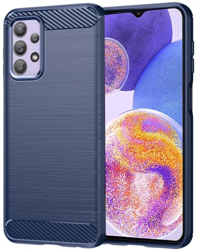 Folmecket Samsung Galaxy A23 Hülle, Karbonfaser, Kratzfest, stoßdämpfend, weiche TPU-Gummi-Schutzhülle für Samsung Galaxy A23/M13/M23/F23 6,6 Zoll, Blau Folmecket Samsung Galaxy A23 Hülle, Karbonfaser, Kratzfest, stoßdämpfend, weiche TPU-Gummi-Schutzhülle für Samsung Galaxy A23/M13/M23/F23 6,6 Zoll, Blau von Folmecket