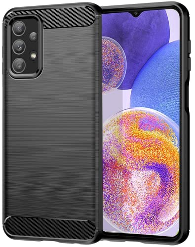 Folmecket Samsung Galaxy A23 Hülle, Karbonfaser, Kratzfest, stoßdämpfend, weiche TPU-Gummi-Schutzhülle für Samsung Galaxy A23/M13/M23/F23 6,6 Zoll, Schwarz Folmecket Samsung Galaxy A23 Hülle, Karbonfaser, Kratzfest, stoßdämpfend, weiche TPU-Gummi-Schutzhülle für Samsung Galaxy A23/M13/M23/F23 6,6 Zoll, Schwarz von Folmecket