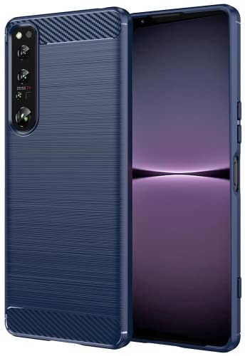 Folmecket Sony Xperia 1 IV Hülle, Karbonfaser, Kratzfest, stoßdämpfend, weiche TPU-Gummi-Schutzhülle für Sony Xperia 1 IV Zoll, Blau Folmecket Sony Xperia 1 IV Hülle, Karbonfaser, Kratzfest, stoßdämpfend, weiche TPU-Gummi-Schutzhülle für Sony Xperia 1 IV Zoll, Blau von Folmecket