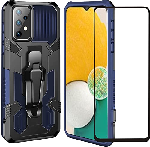 Samsung Galaxy A13 5G,A13 4G, M13 5G, A04S Hülle,Folmeckat mit HD-Displayschutzfolie, Militärqualität, mit Gürtelclip und Ständer, Schutzhülle für Galaxy A13 4G, 6,6 Zoll, Blau Samsung Galaxy A13 5G,A13 4G, M13 5G, A04S Hülle,Folmeckat mit HD-Displayschutzfolie, Militärqualität, mit Gürtelclip und Ständer, Schutzhülle für Galaxy A13 4G, 6,6 Zoll, Blau von Folmecket