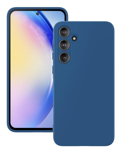 Foluu Liquid Silicone Case für Samsung Galaxy A55 5G Hülle, Silikon stoßfeste Handyhülle mit [weichem, kratzfestem Mikrofaserfutter] für Samsung Galaxy A55 5G 2024 (Blau) von Foluu