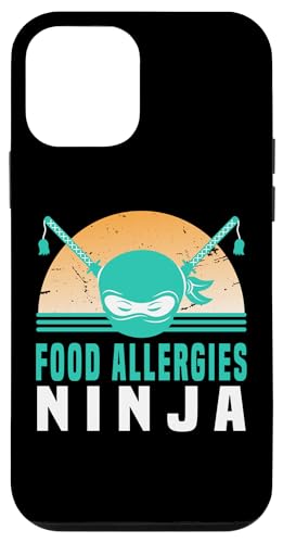 Hülle für iPhone 12 mini Lustiges Gurtband in Blaugrün, Ninja Awareness, für Lebensmittelallergien von Food Allergies awareness products (Lwaka)