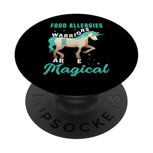 Magische Unterstützung von Warriors Warriors für Lebensmittelallergien, Einhorn PopSockets mit austauschbarem PopGrip von Food Allergies awareness products (Lwaka)