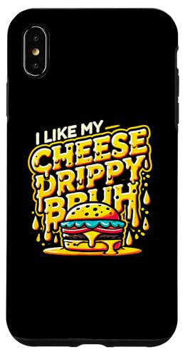 Hülle für iPhone XS Max Ich mag meinen Käse Drippy, lustiger Burger-Liebhaber von FoodieMerch