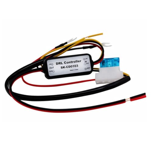 Foollusiie 1 Stück DRL-Controller Auto Auto LED Tagfahrlicht Relais Kabelbaum Dimmer An/Aus 12-18 V Nebelscheinwerfer Controller SK-CD0103 von Foollusiie