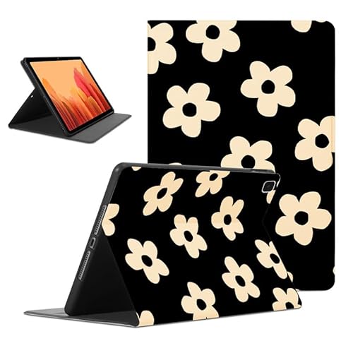 Foonary Hülle für Samsung Galaxy Tab A7 2020 SM-T500,T505,T507 10,4", Aesthetic Ultra Dünn Leicht Tablet Schutzhülle mit Standfunktion TPU Rücken PU Leder Stoßfeste Case Cover für Tab A7, Blumen 2 von Foonary